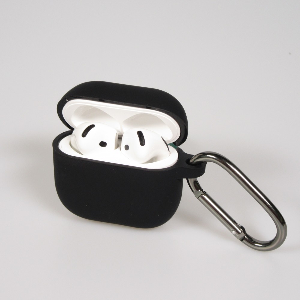 Coque AirPods 4 - Colorée en silicone protection souple et stylée - Noir