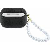 AirPods Pro / Pro 2 Case Hülle - Guess 4G für AirPods Pro 3 mit Perlenarmband - Schwarz