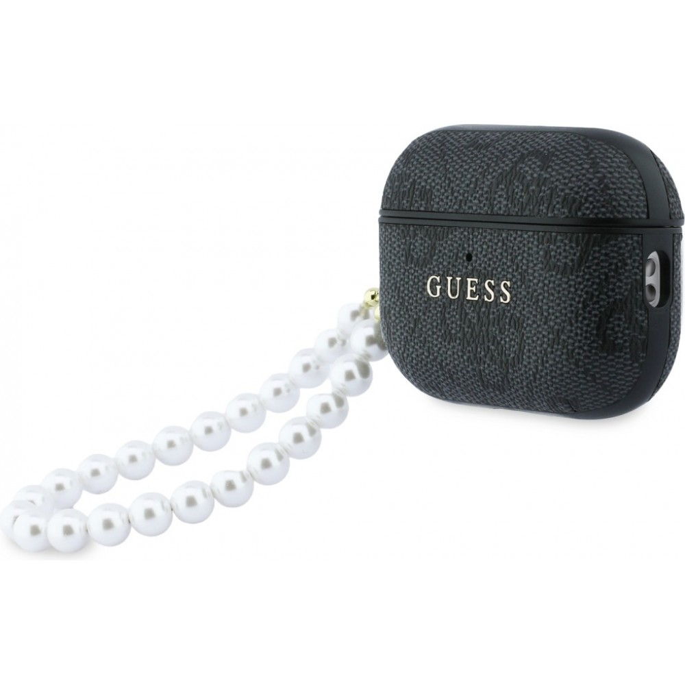 AirPods Pro / Pro 2 Case Hülle - Guess 4G für AirPods Pro 3 mit Perlenarmband - Schwarz