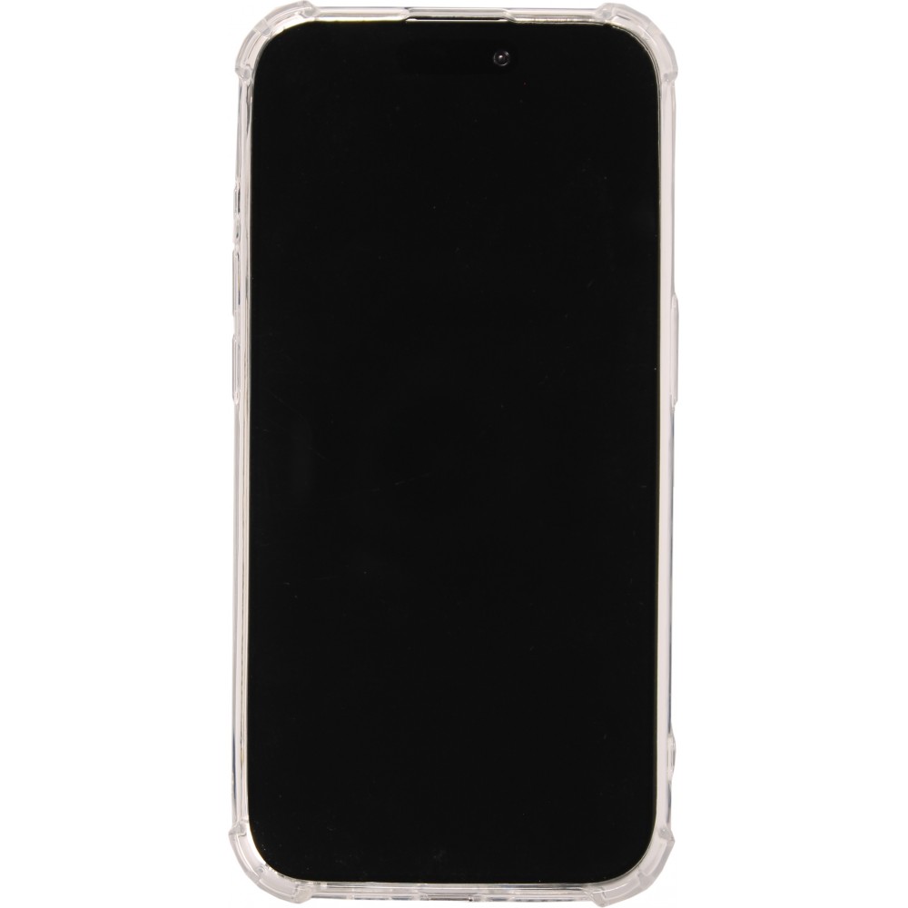 iPhone 14 Case Hülle - Spiegel-Effekt Silikon-Kamera mit verstärkten Ecken - Silber