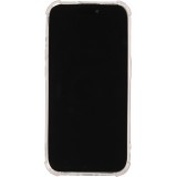 iPhone 14 Case Hülle - Spiegel-Effekt Silikon-Kamera mit verstärkten Ecken - Silber