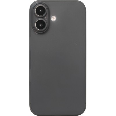 iPhone 16 Case H&uuml;lle - Ultraflaches matte semi-transparente Kunststoff - Schwarz