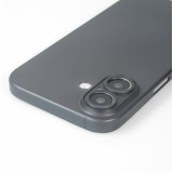 iPhone 16 Plus Case H&uuml;lle - Ultraflaches matte semi-transparente Kunststoff - Schwarz