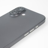 iPhone 16 Plus Case H&uuml;lle - Ultraflaches matte semi-transparente Kunststoff - Schwarz