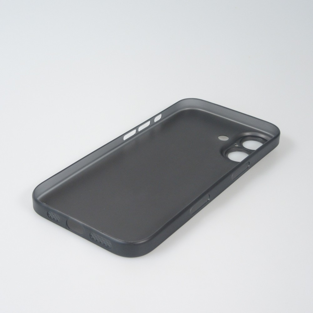 iPhone 16 Plus Case H&uuml;lle - Ultraflaches matte semi-transparente Kunststoff - Schwarz