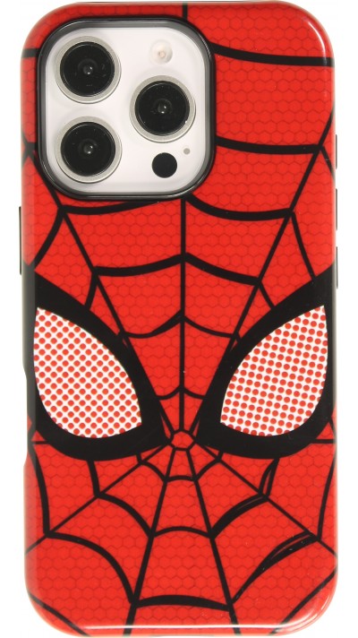 iPhone 16 Pro Max Case Hülle - Spiderman Design mit robuster Innenpolsterung und Schutz - Rot