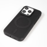 iPhone 15 Pro Max Case Hülle - Ultra-leicht und luftig mit MagSafe-kompatiblem Gitterdesign - Schwarz