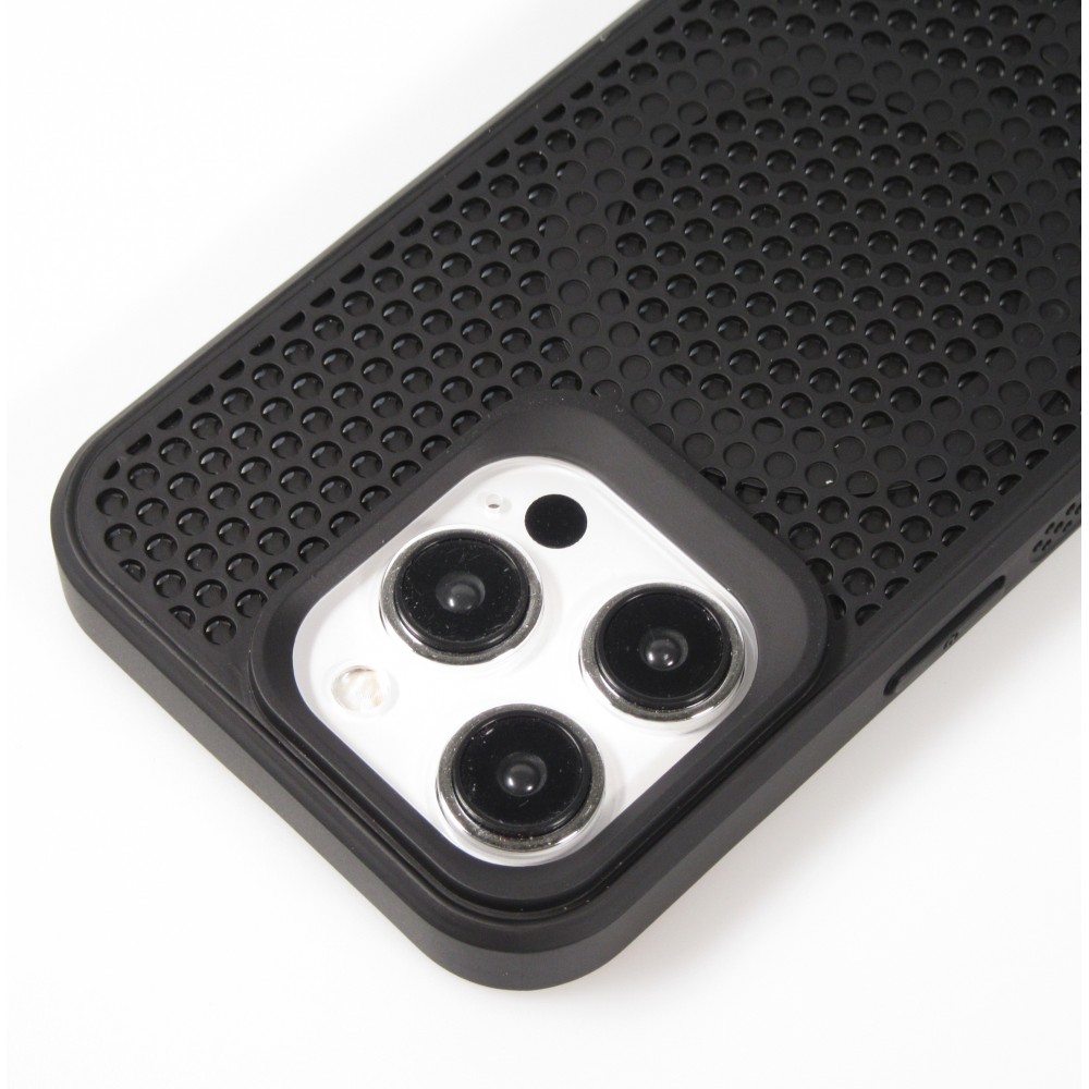 iPhone 15 Pro Max Case Hülle - Ultra-leicht und luftig mit MagSafe-kompatiblem Gitterdesign - Schwarz