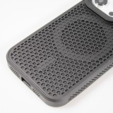 iPhone 15 Pro Max Case Hülle - Ultra-leicht und luftig mit MagSafe-kompatiblem Gitterdesign - Schwarz