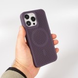 iPhone 15 Pro Max Case Hülle - Ultra-leicht und luftig mit MagSafe-kompatiblem Gitterdesign - Violett