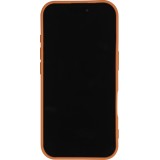 iPhone 16 Case H&uuml;lle - Silicone MagSafe Flexibel Halo Licht - Braun
