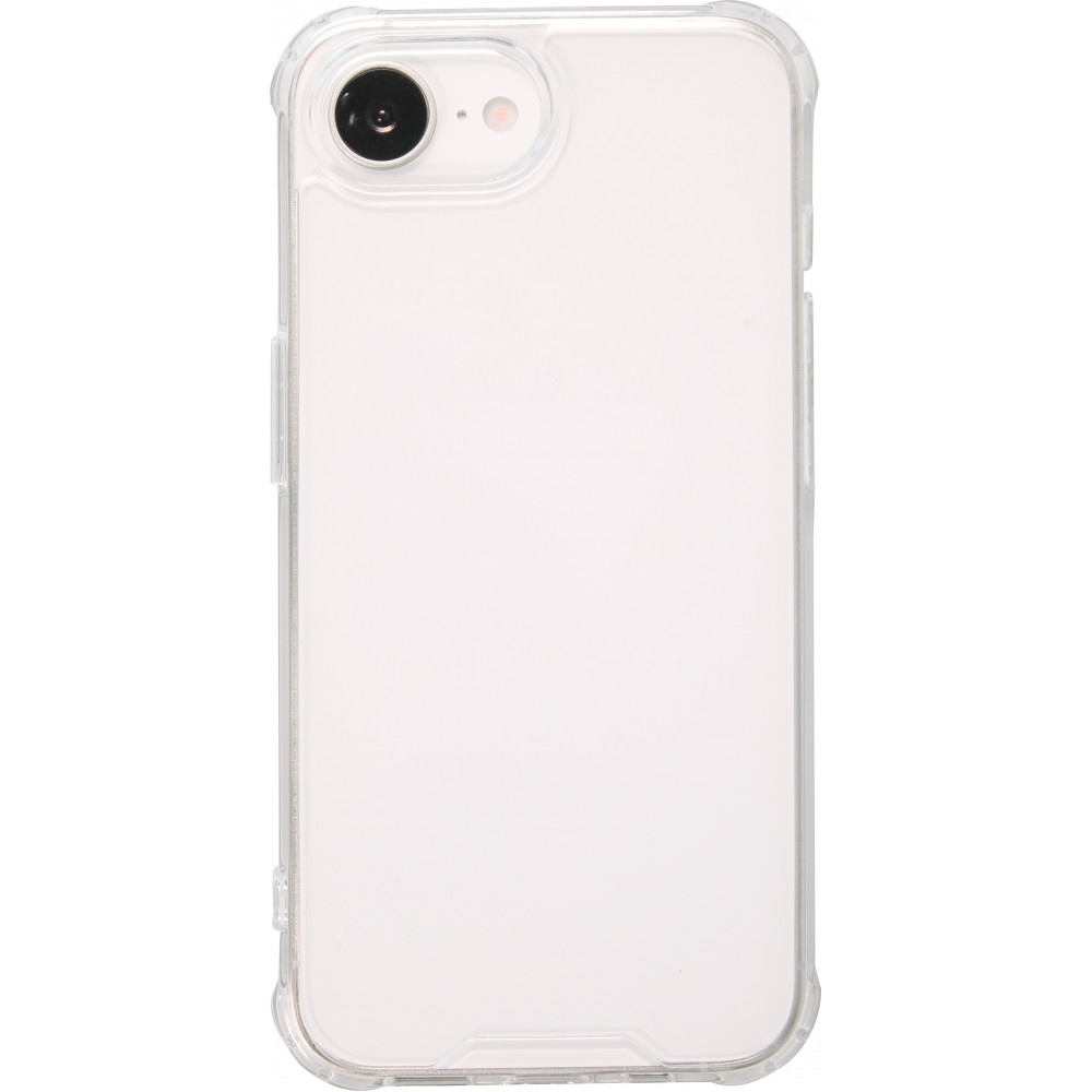 iPhone 16e Case Hülle - Bumper Glass TPU Anti-Schock mit Acryl - Transparent