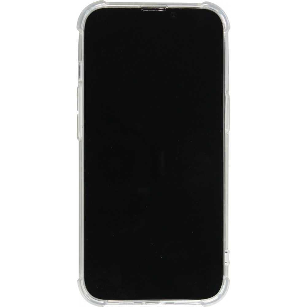 iPhone 16e Case Hülle - Bumper Glass TPU Anti-Schock mit Acryl - Transparent