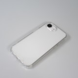 iPhone 16e Case Hülle - Bumper Glass TPU Anti-Schock mit Acryl - Transparent