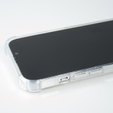 iPhone 16e Case Hülle - Bumper Glass TPU Anti-Schock mit Acryl - Transparent