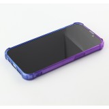 iPhone 16e Case Hülle - Gummi Bumper Rainbow mit extra Schutz für Ecken Antischock - violett blau