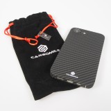 iPhone 16e Case Hülle - Carbomile Schutzcase aus echtem Aramid Carbonfaser - Schwarz
