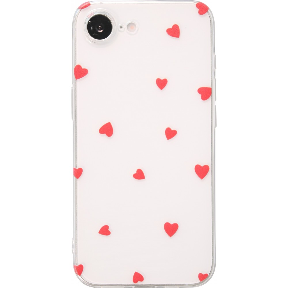 iPhone 16e Case Hülle - Gummi kleines Herz