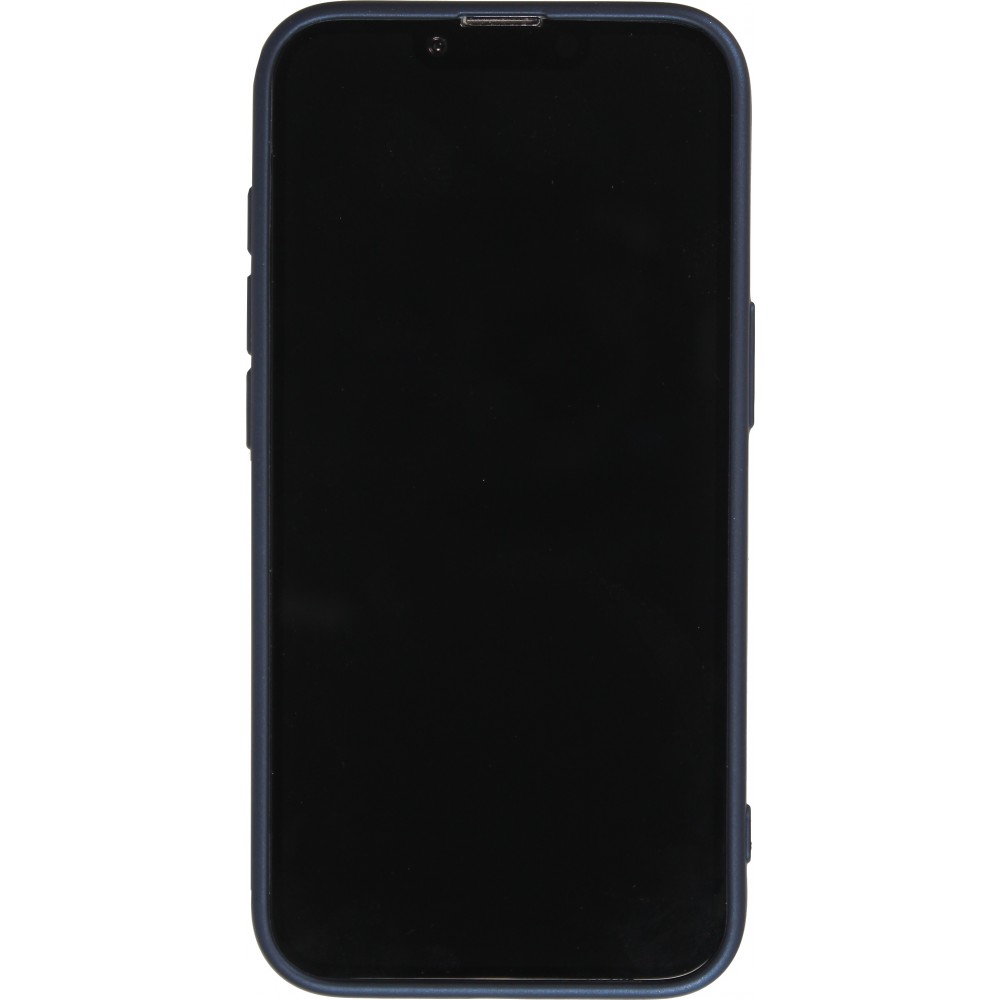 iPhone 16e Case H&uuml;lle - Gummi weich mit Kameraschutzglas MagSafe - Dunkelblau