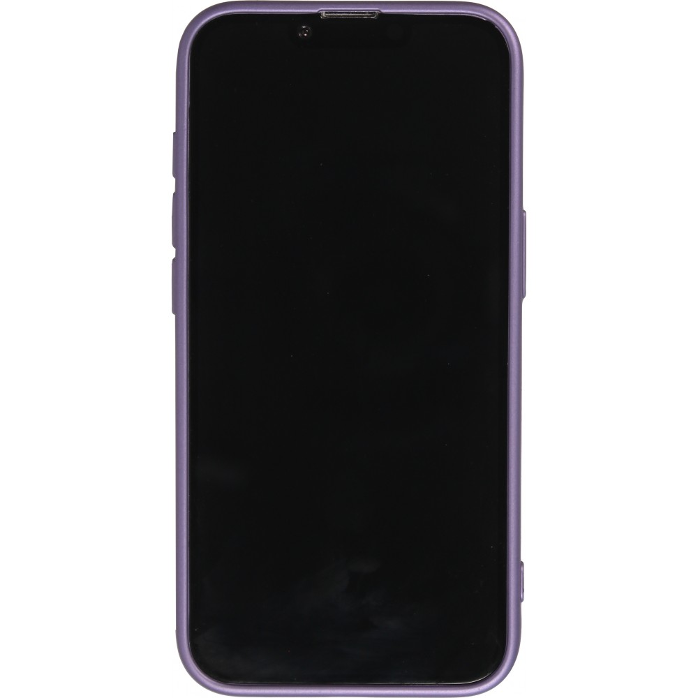 iPhone 16e Case H&uuml;lle - Gummi weich mit Kameraschutzglas MagSafe - Violett