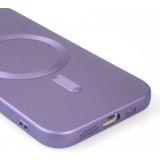 iPhone 16e Case H&uuml;lle - Gummi weich mit Kameraschutzglas MagSafe - Violett