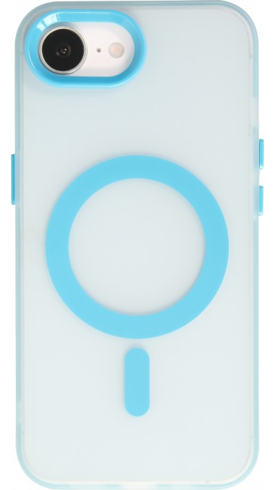 iPhone 16e Case Hülle - Jelly Color Semi-transparent mit MagSafe - Orange - Blau