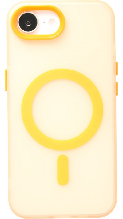 Coque iPhone 16e - Jelly Color semi-transparent avec MagSafe - Orange
