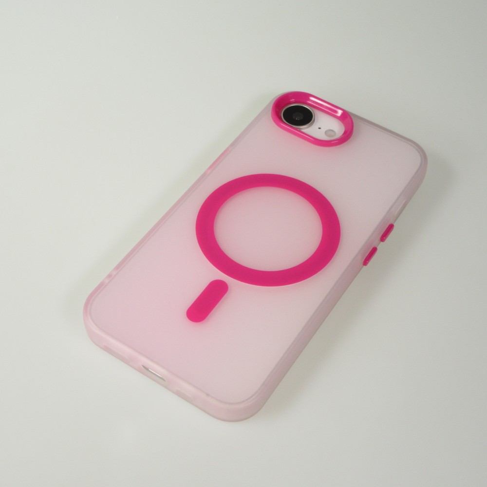 iPhone 16e Case Hülle - Jelly Color MagSafe - Semi-transparent Rosa - Rosa