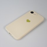 iPhone 16e Case Hülle - Silikon Mat Herz gold - Beige
