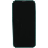 iPhone 16e Case Hülle - Silikon Mat Herz gold - Dunkelgrün