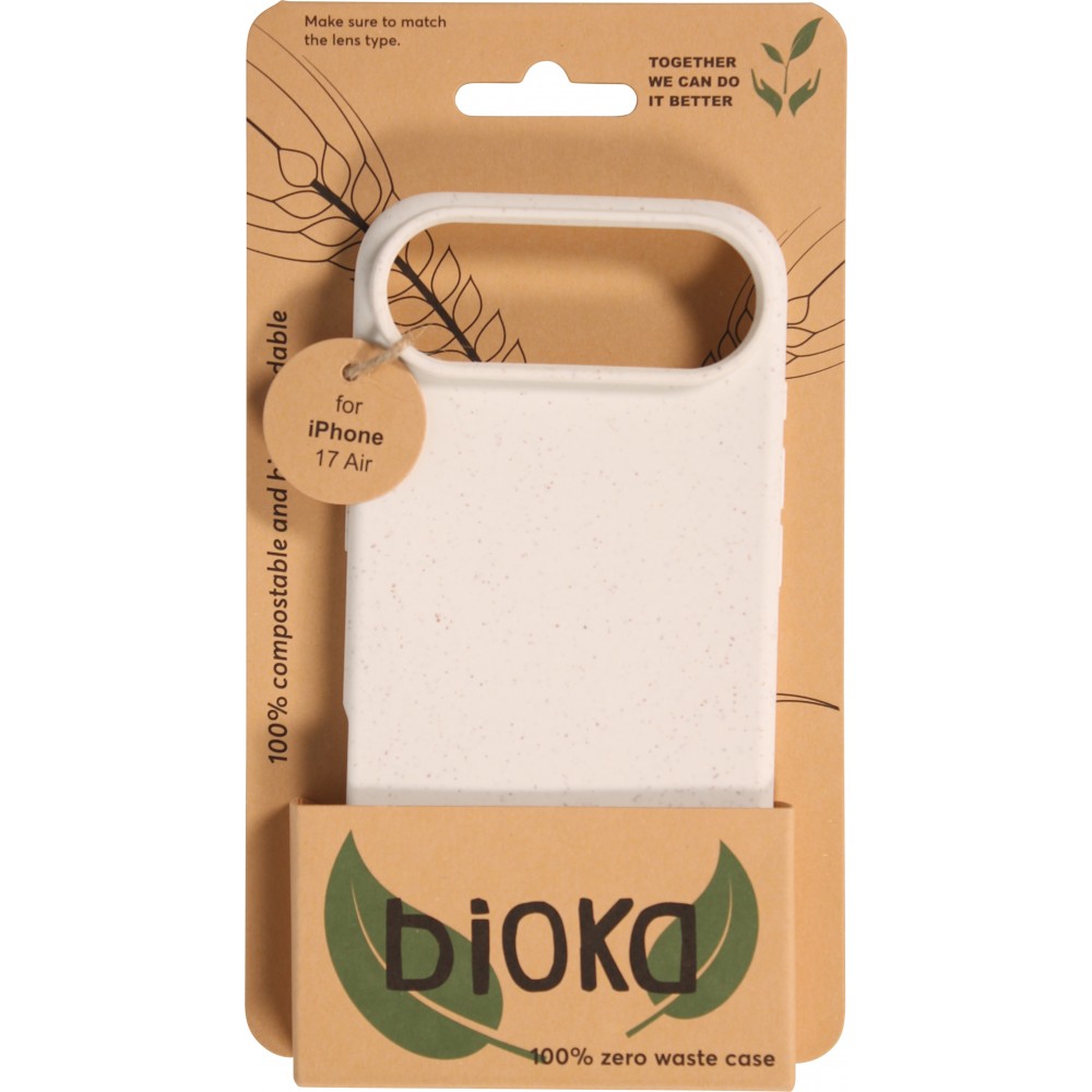 Coque iPhone Air - Bioka biodégradable et compostable Eco-Friendly - Blanc