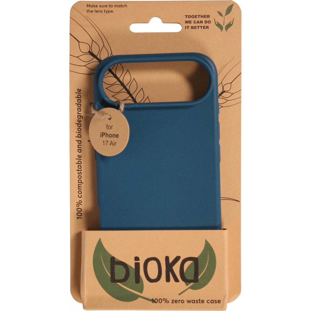 Hülle iPhone Air - Bioka Biologisch Abbaubar Eco-Friendly Kompostierbar blau