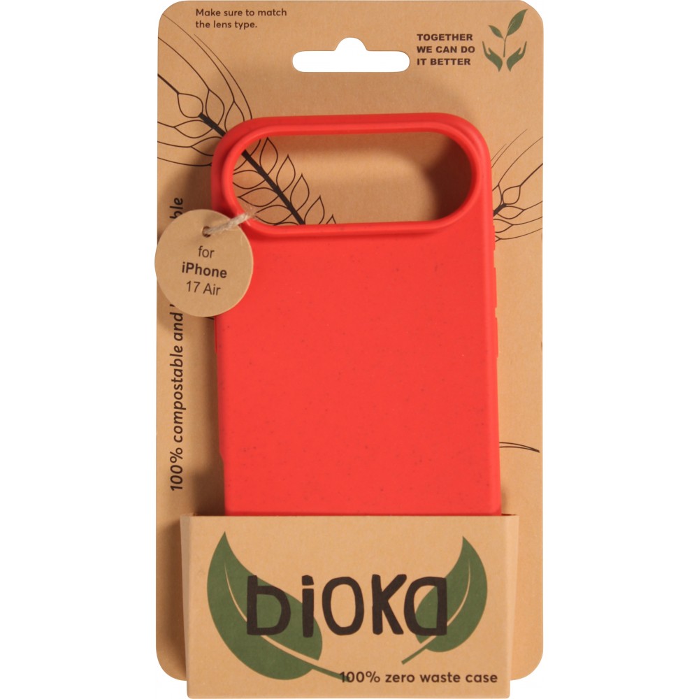 Hülle iPhone Air - Bioka Biologisch Abbaubar Eco-Friendly Kompostierbar - Rot