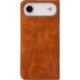 Hülle iPhone 17 Air - Flip Geometrisch - Hellbraun