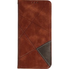 Hülle iPhone 17 Air - Flip Geometrisch dunkel- Braun