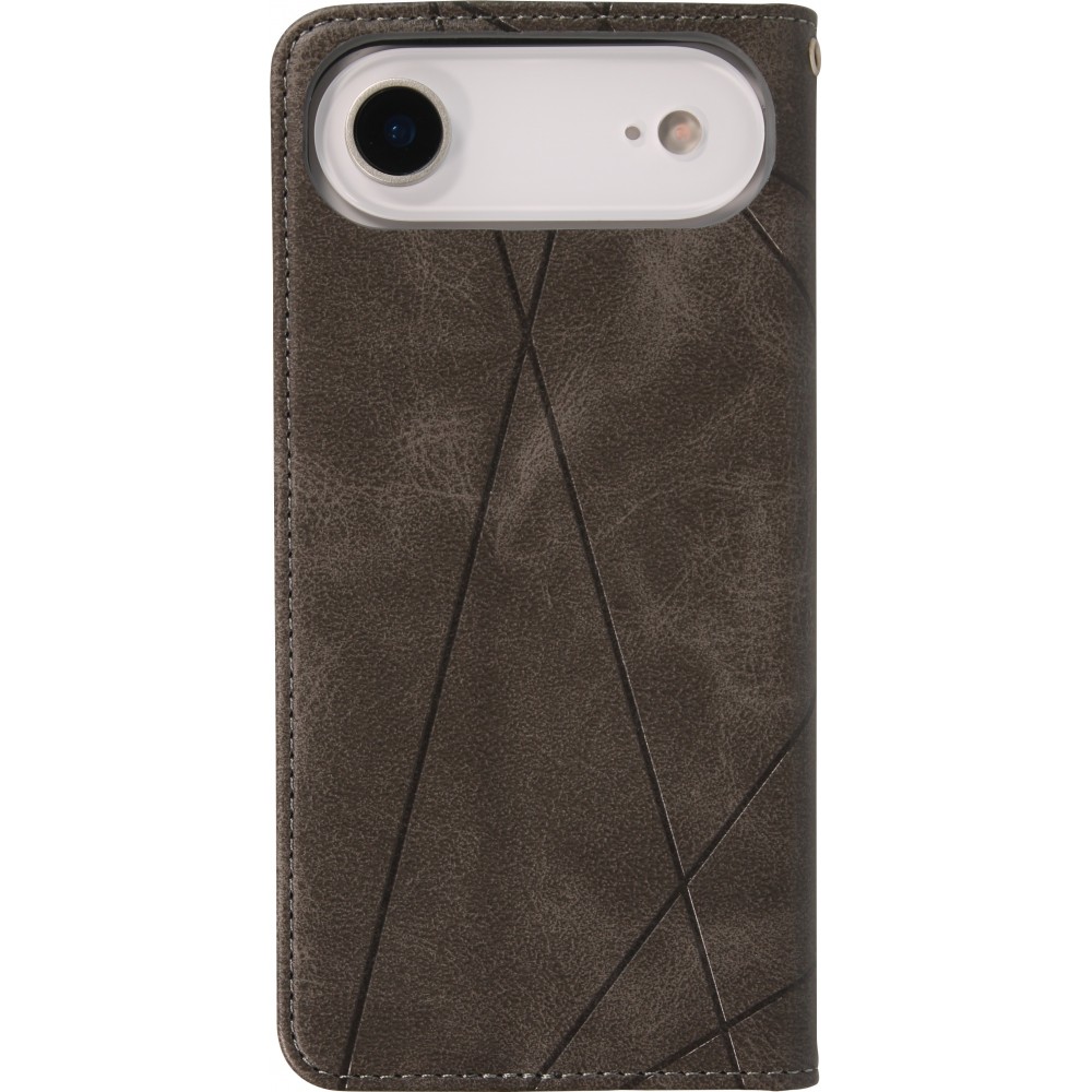 Hülle iPhone 17 Air - Flip Geometrisch - Grau