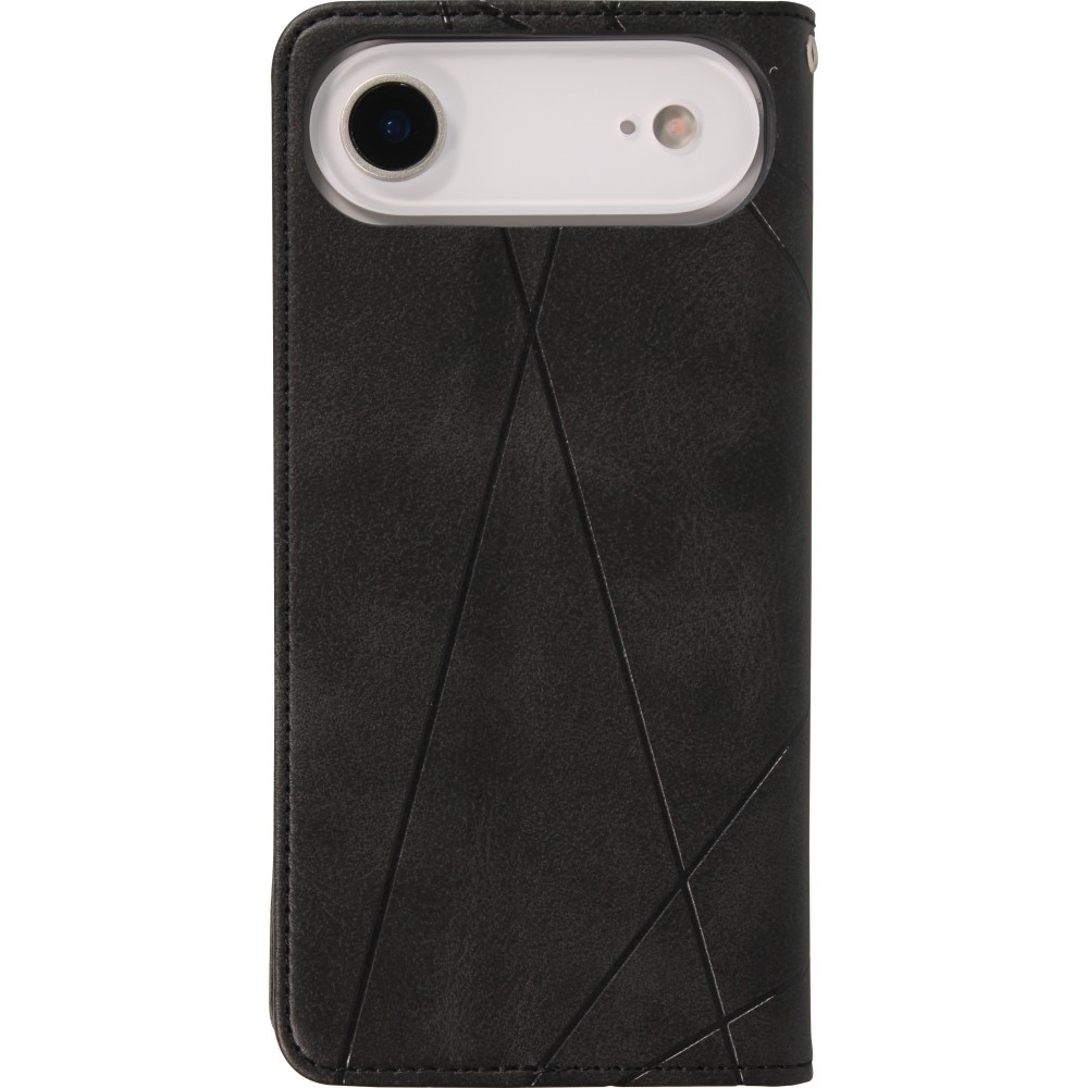 Hülle iPhone 17 Air - Flip Geometrisch - Schwarz