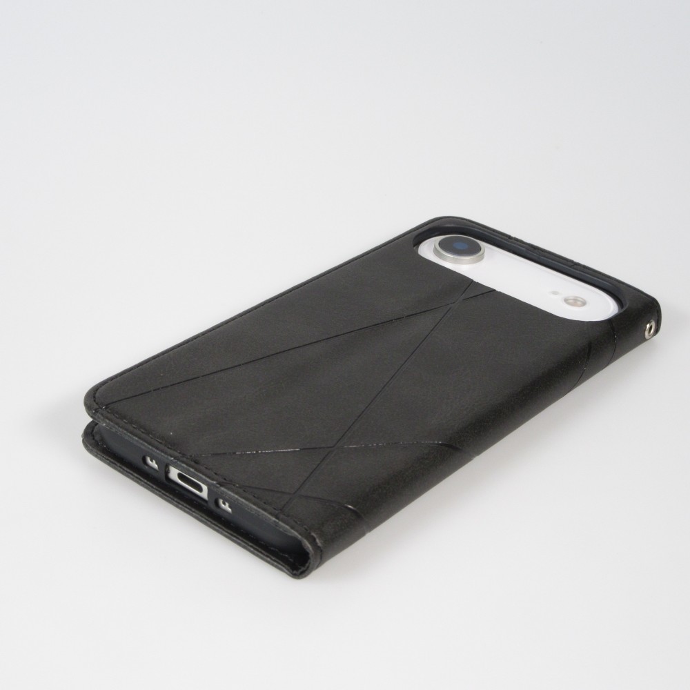 Hülle iPhone 17 Air - Flip Geometrisch - Schwarz