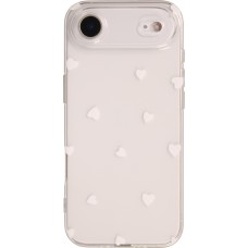 Coque iPhone Air - Gel petit coeur transparent - Blanc
