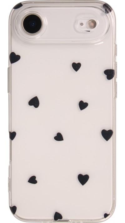 iPhone Air Case Hülle - Gummi kleines Herz - Schwarz