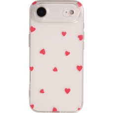 Coque iPhone Air - Gel petit coeur transparent - Rouge