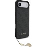 iPhone 17 Air Case Hülle - Guess 4G Charm Elegante Schutz Raffiniertes Design Trendaccessoire - Grau