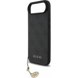 iPhone 17 Air Case Hülle - Guess 4G Charm Elegante Schutz Raffiniertes Design Trendaccessoire - Grau