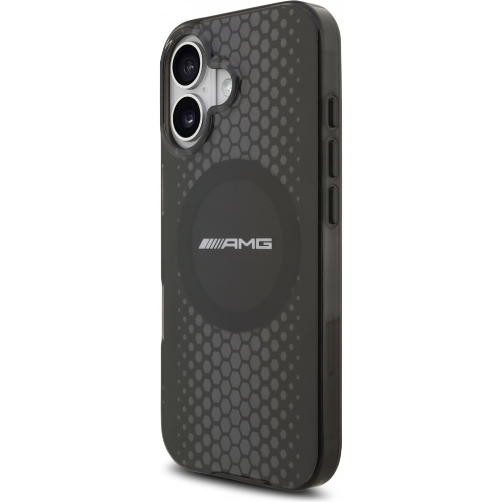 iPhone 17 Case H&uuml;lle - AMG Transparent MagSafe Schutz elegant - Doppelter Layer - Schwarz