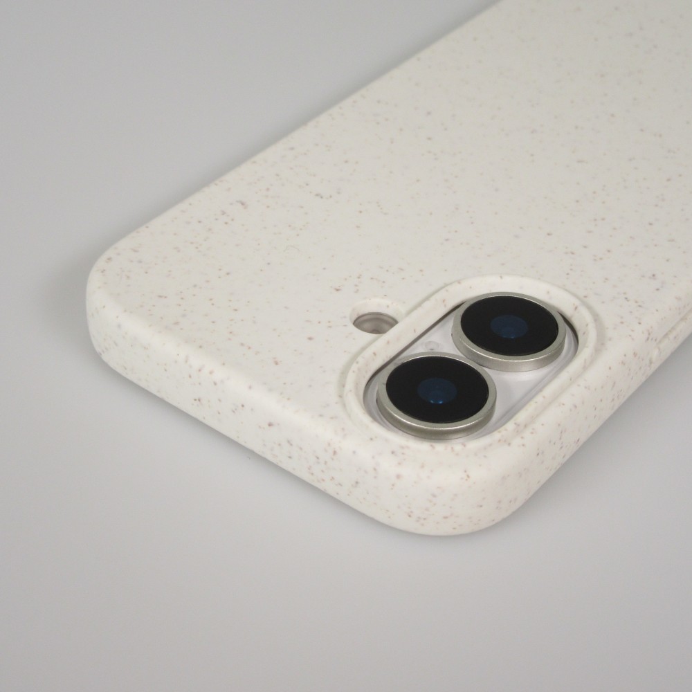 iPhone 17 Case Hülle - Bio Eco-Friendly Vegan mit Handykette Necklace - Weiss