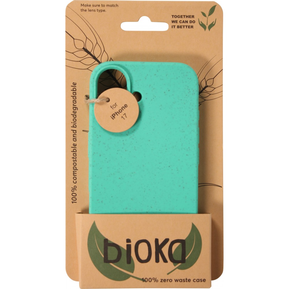 Hülle iPhone 17 - Bioka Biologisch Abbaubar Eco-Friendly Kompostierbar - Türkis