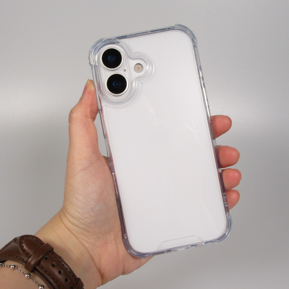 iPhone 17 Case Hülle - Bumper Glass TPU Anti-Schock mit Acryl - Transparent