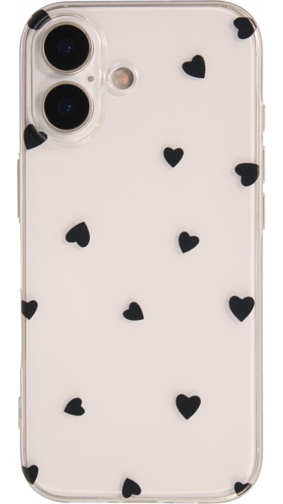 iPhone 17 Case Hülle - Gummi kleines Herz - Schwarz