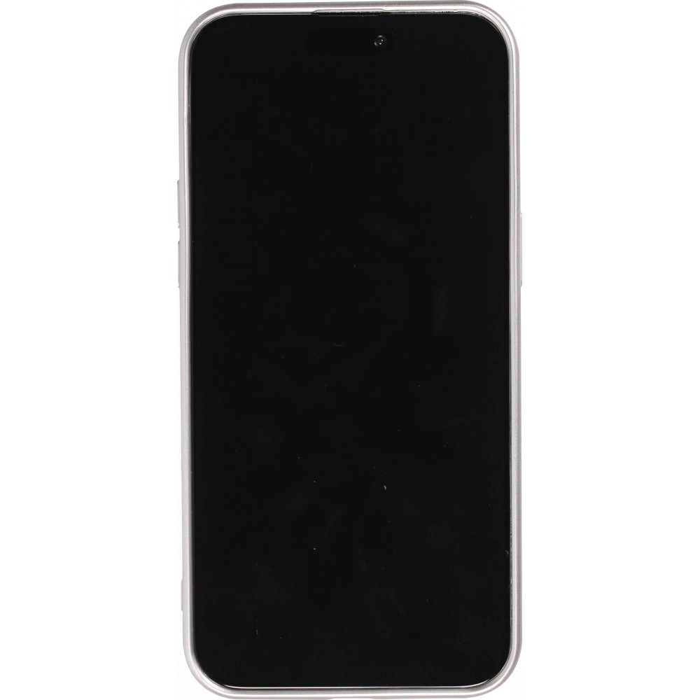 iPhone 17 Case Hülle - Gummi weich mit Kameraschutzglas MagSafe - Silber