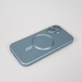 iPhone 17 Case Hülle - Gummi weich mit Kameraschutzglas MagSafe - Blau